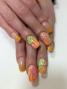  Коррекция наращенных ногтей (более 3 мм отросшего ногтя) 70 % от стоимости наращивания, Художественная роспись цветными гелями (1 ноготь),