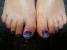  Педикюр женский (обработка ногтей и ступней + обработка мозолей и натоптышей), Покрытие ногтей "ШЕЛЛАК", Художественная роспись цветными гелями (1 ноготь),